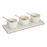 Orsina Monzaro Marble Dip Bowls with Board Set