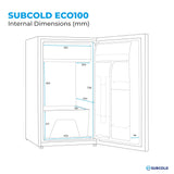 Subcold Eco100 LED Under Counter Fridge - 95L