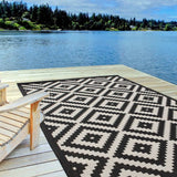 The Rugs Ecology Outdoor Rug Black | 100bl