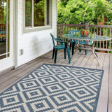 Ecology Outdoor Rug Blue 100BLU | The Rugs