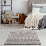 The Rugs Moroccan Grey Shaggy Rug 1010