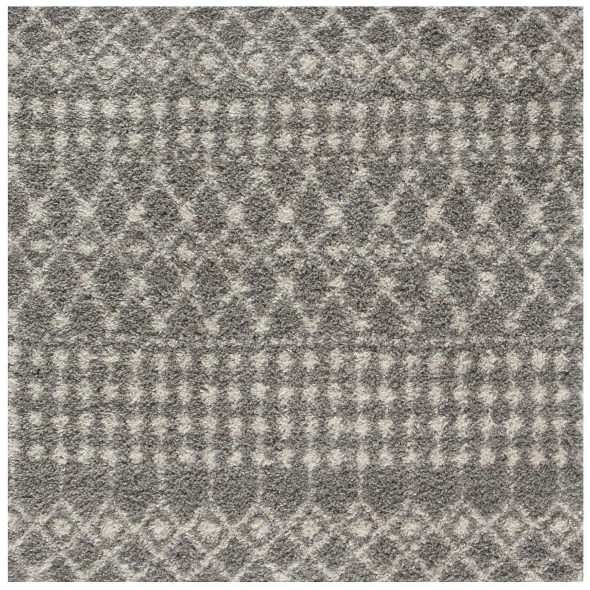 The Rugs Moroccan Grey Shaggy Rug 1010