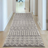 The Rugs Moroccan Grey Shaggy Rug 1010