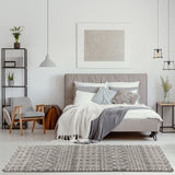 The Rugs Moroccan Grey Shaggy Rug 1010