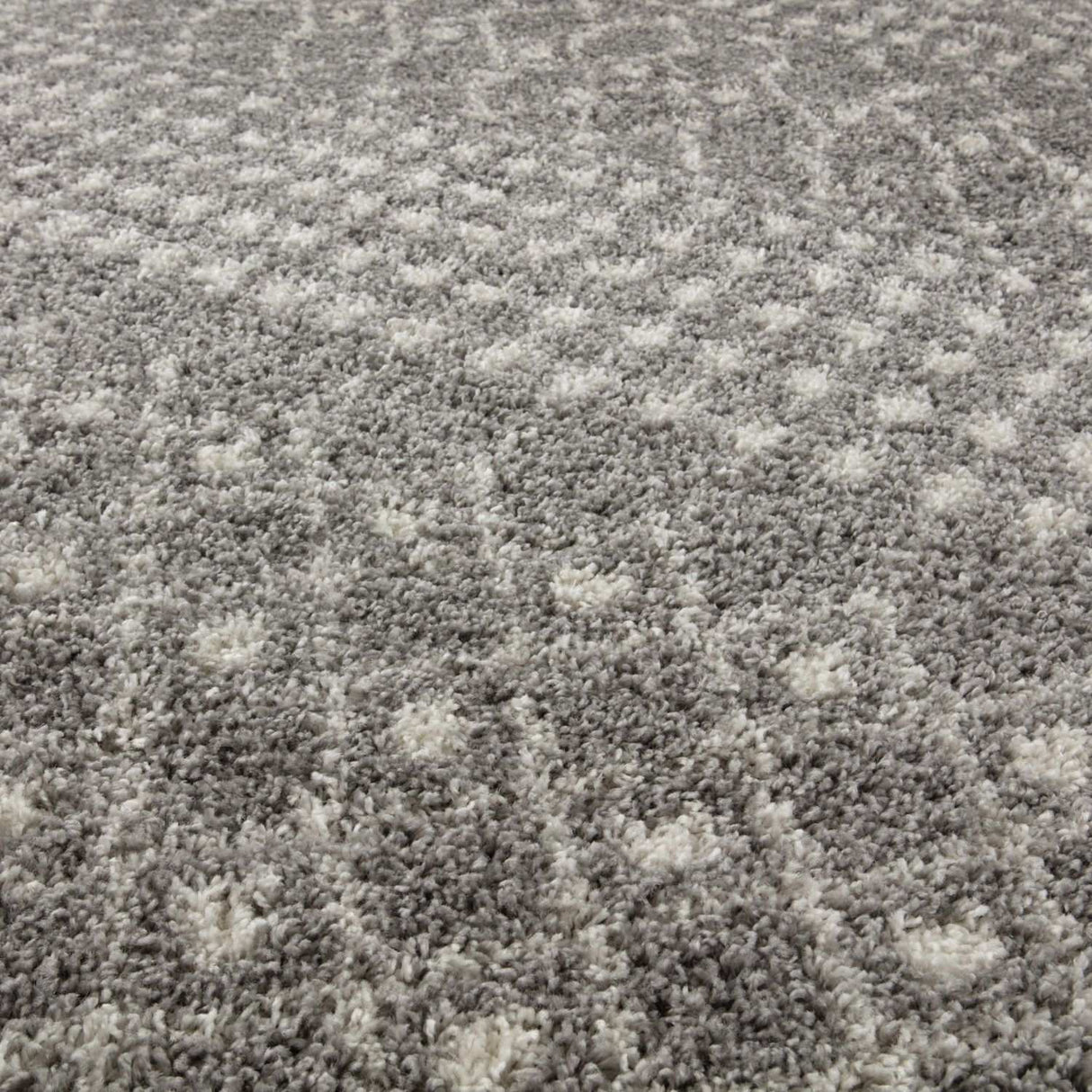 The Rugs Moroccan Grey Shaggy Rug 1010