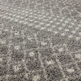 The Rugs Moroccan Grey Shaggy Rug 1010