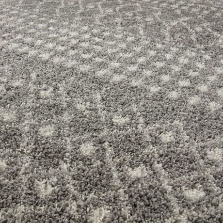 The Rugs Moroccan Grey Shaggy Rug 1010