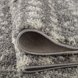 The Rugs Moroccan Grey Shaggy Rug 1010