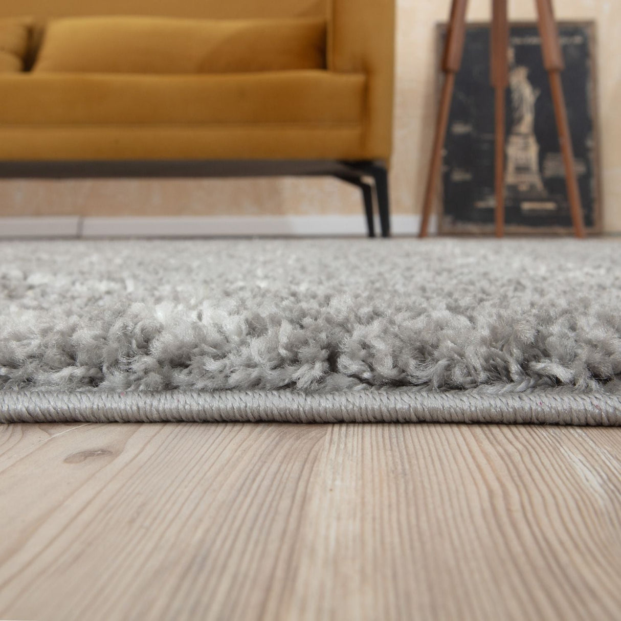The Rugs Moroccan Grey Shaggy Rug 1010