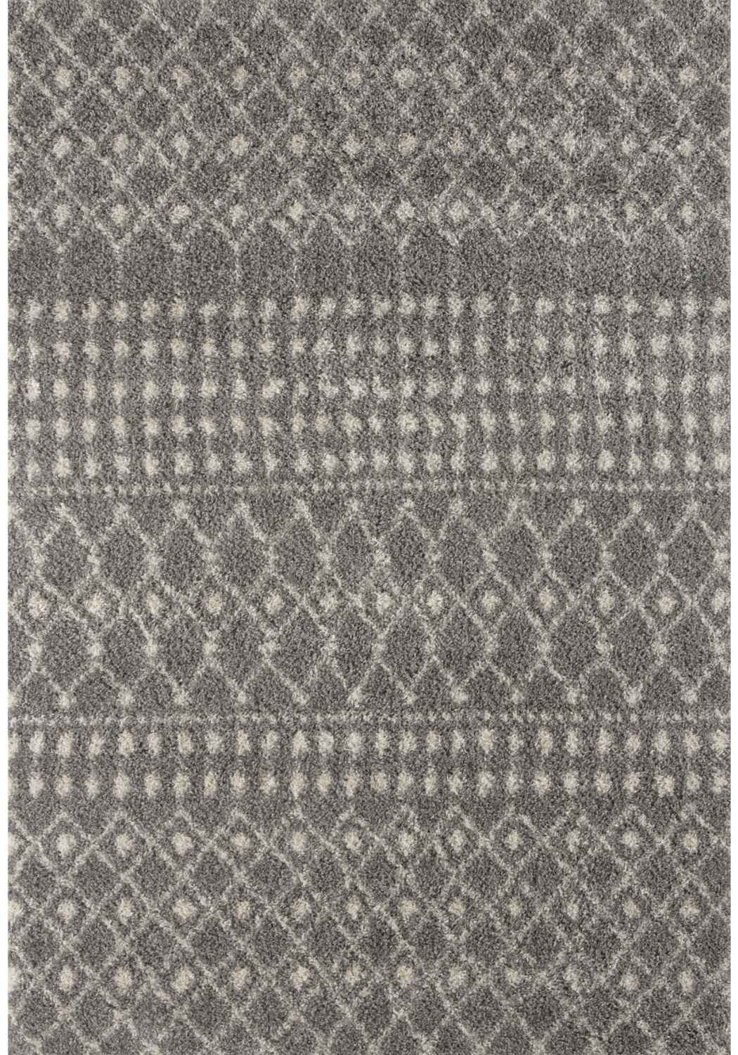 The Rugs Moroccan Grey Shaggy Rug 1010