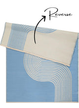 Urban Outdoor Waterproof Patio & Garden Rug Blue‑Beige 1010