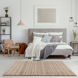 Moroccan Beige Shaggy Rug 1020 by The Rugs