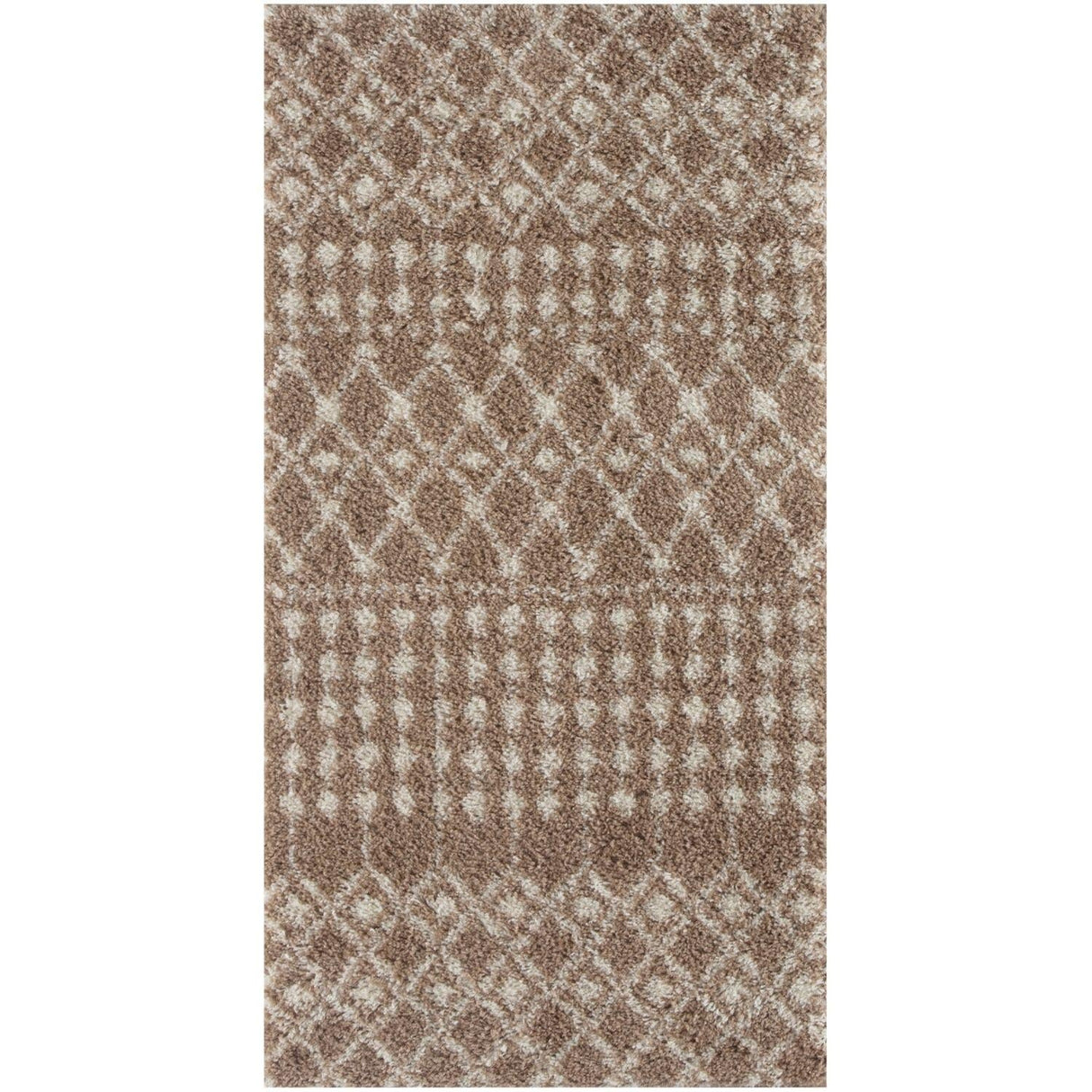 Moroccan Beige Shaggy Rug 1020 by The Rugs