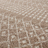 Moroccan Beige Shaggy Rug 1020 by The Rugs