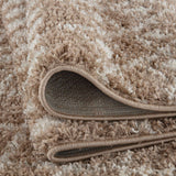 Moroccan Beige Shaggy Rug 1020 by The Rugs