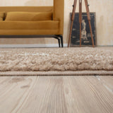 Moroccan Beige Shaggy Rug 1020 by The Rugs