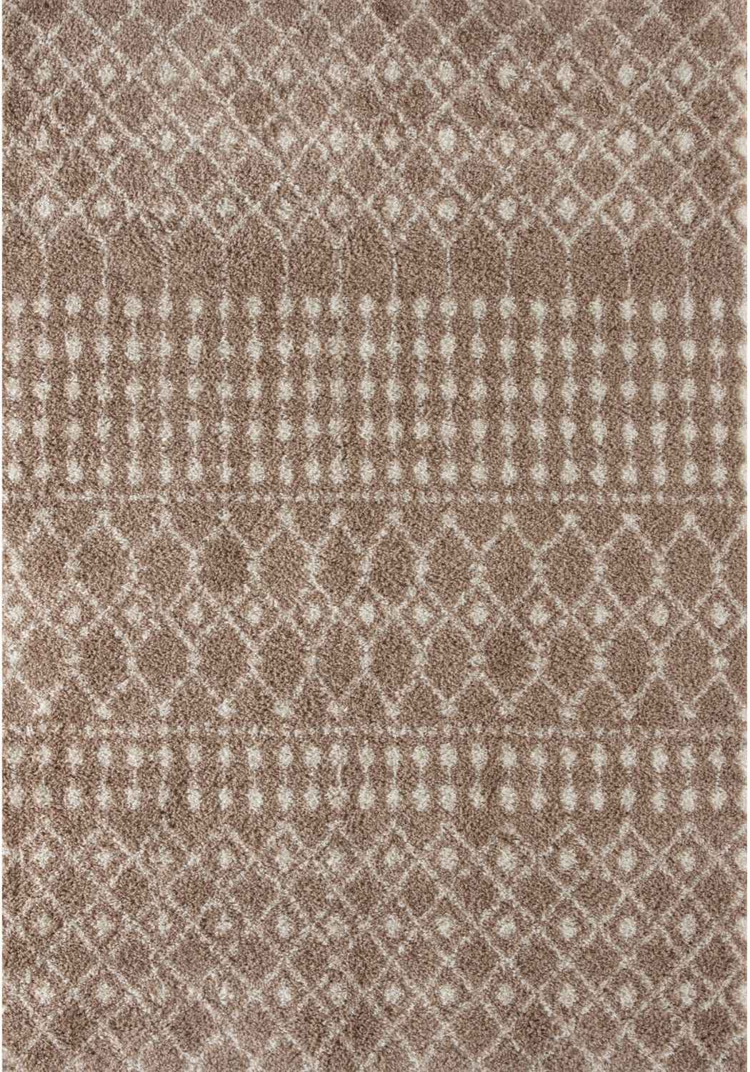 Moroccan Beige Shaggy Rug 1020 by The Rugs