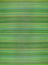 Rainbow Outdoor Waterproof Patio & Garden Rug - Green