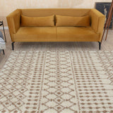 Moroccan Ivory Beige Shaggy Rug | 100% polypropylene