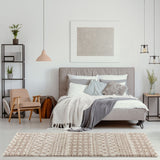 Moroccan Ivory Beige Shaggy Rug | 100% polypropylene