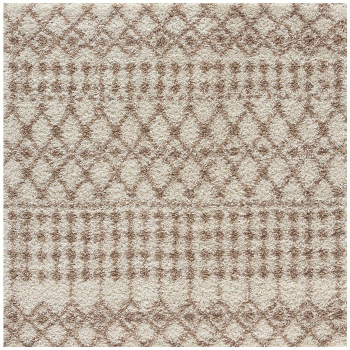 Moroccan Ivory Beige Shaggy Rug | 100% polypropylene
