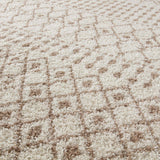 Moroccan Ivory Beige Shaggy Rug | 100% polypropylene