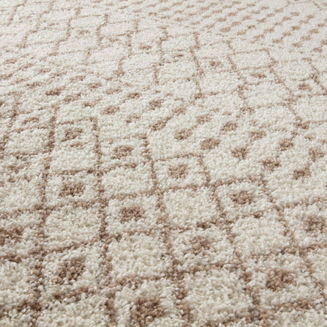 Moroccan Ivory Beige Shaggy Rug | 100% polypropylene