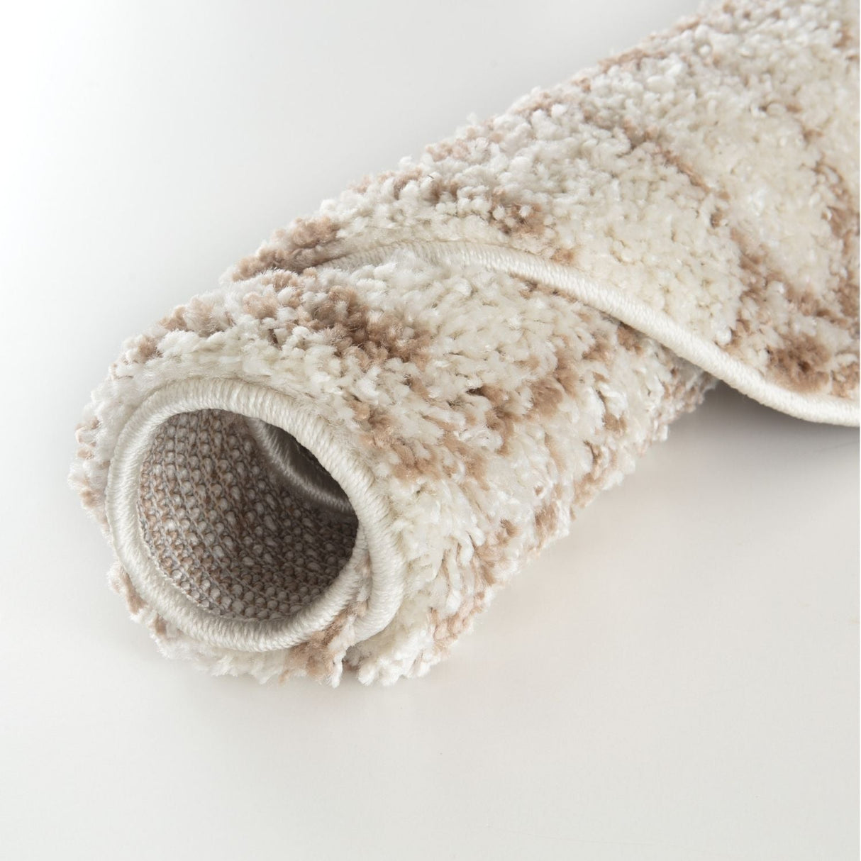 Moroccan Ivory Beige Shaggy Rug | 100% polypropylene
