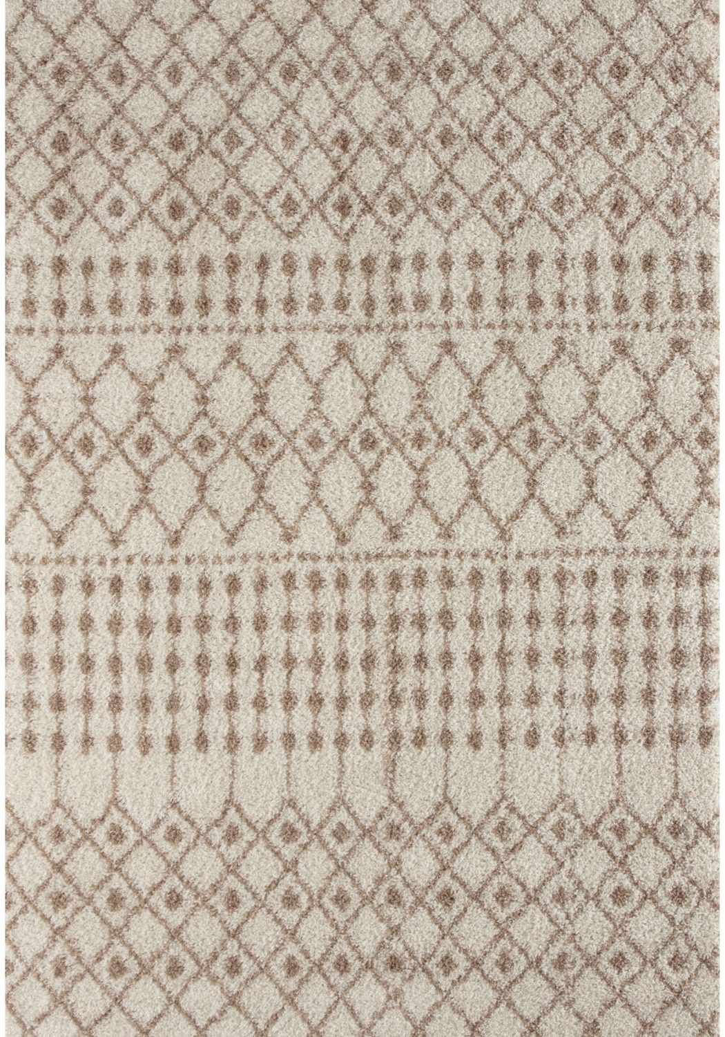 Moroccan Ivory Beige Shaggy Rug | 100% polypropylene