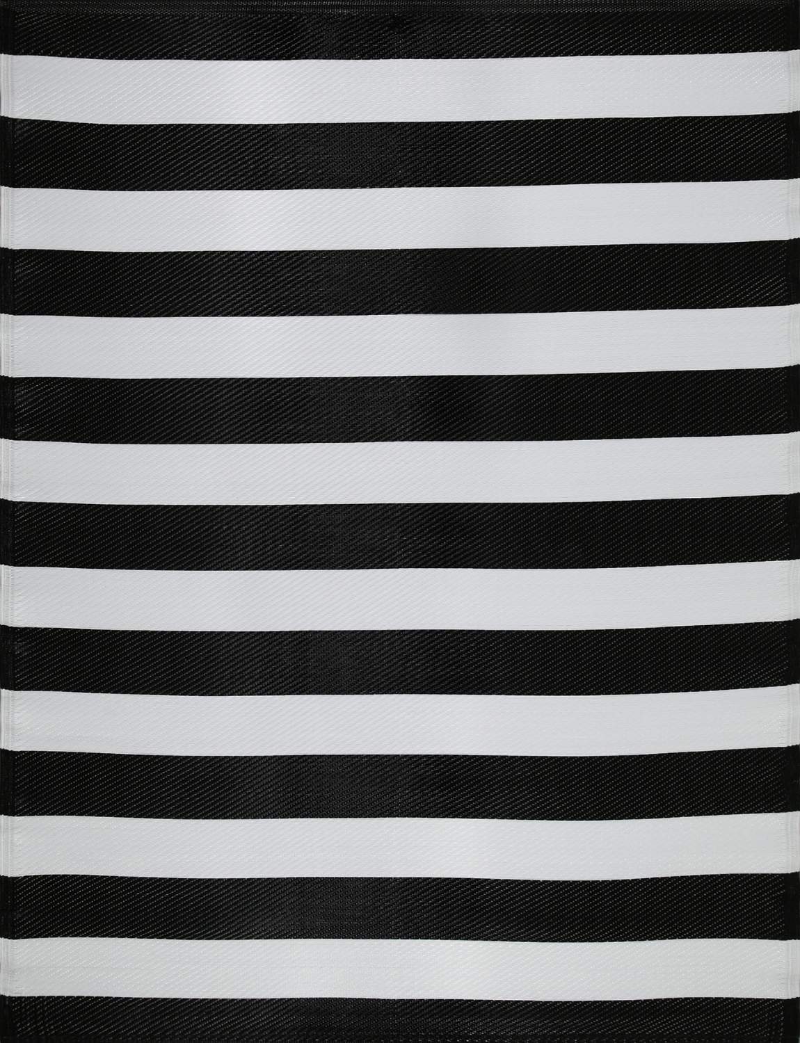 Rainbow Outdoor Rug Black & White 1030 | The Rugs