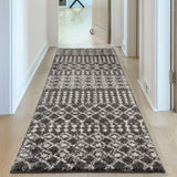 The Rugs Moroccan Dark Grey Shaggy Rug | 1040