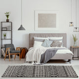 The Rugs Moroccan Dark Grey Shaggy Rug | 1040