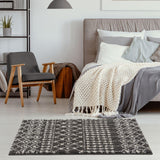 The Rugs Moroccan Dark Grey Shaggy Rug | 1040