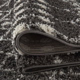 The Rugs Moroccan Dark Grey Shaggy Rug | 1040