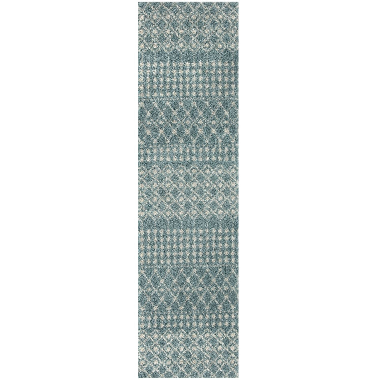 Moroccan Duck Egg Blue Shaggy Rug 1050 | The Rugs