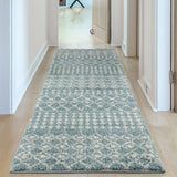 Moroccan Duck Egg Blue Shaggy Rug 1050 | The Rugs