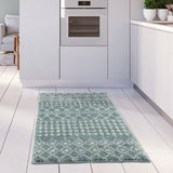 Moroccan Duck Egg Blue Shaggy Rug 1050 | The Rugs
