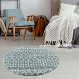 Moroccan Duck Egg Blue Shaggy Rug 1050 | The Rugs
