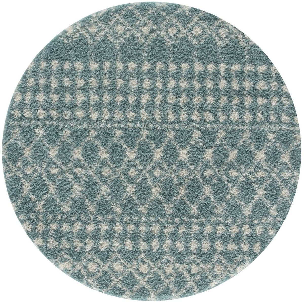 Moroccan Duck Egg Blue Shaggy Rug 1050 | The Rugs