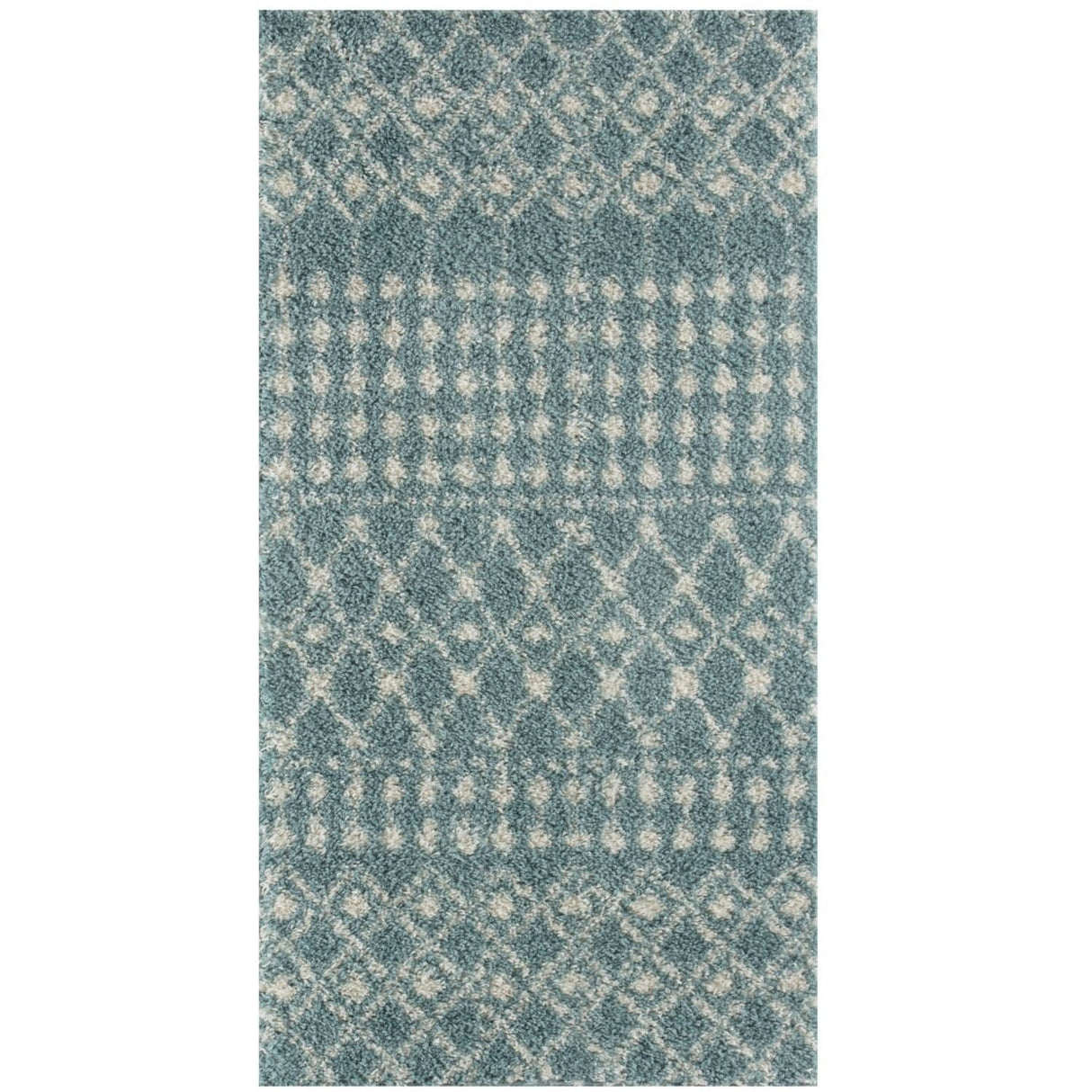 Moroccan Duck Egg Blue Shaggy Rug 1050 | The Rugs