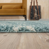 Moroccan Duck Egg Blue Shaggy Rug 1050 | The Rugs