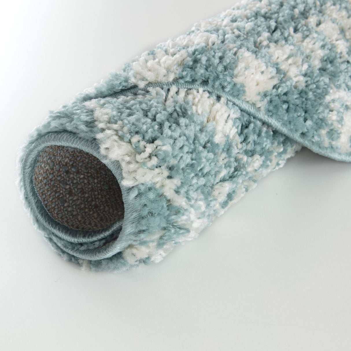 Moroccan Duck Egg Blue Shaggy Rug 1050 | The Rugs