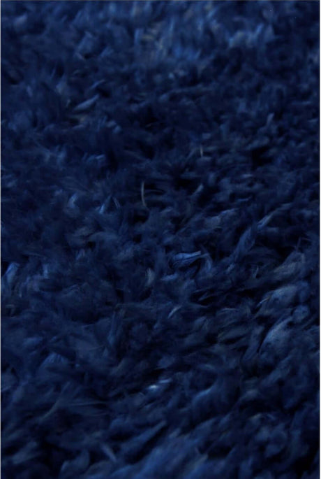 Lagom Navy Shaggy Rug - 100% polyester