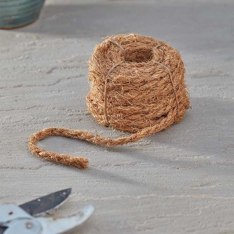 AllotMate Essentials 10m CocoRope 8mm Natural Coir Rope for Gardening