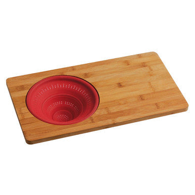 Orsina Aleki Bamboo Chopping Board with Silicone Colander