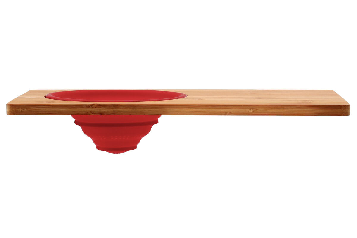 Orsina Aleki Bamboo Chopping Board with Silicone Colander