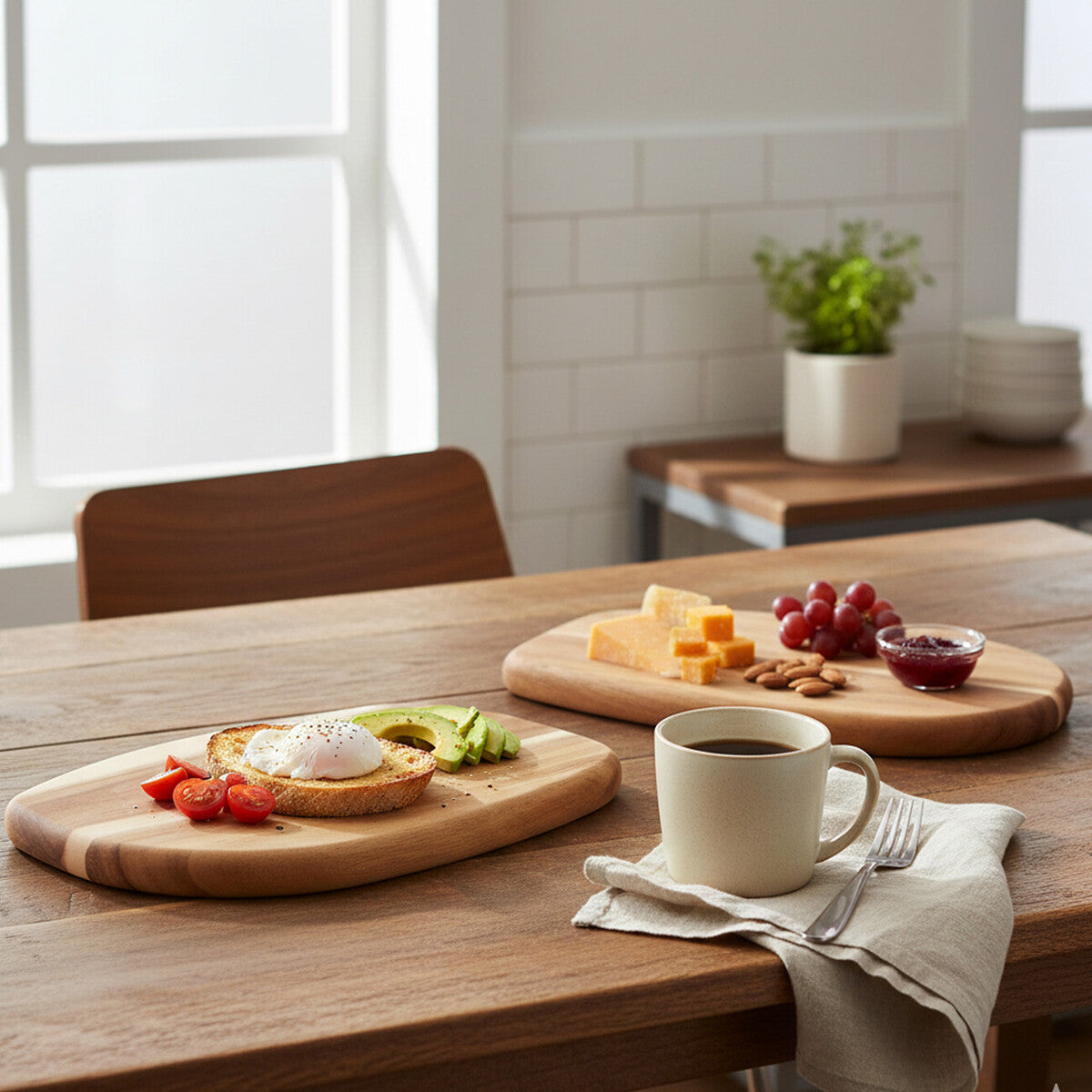 Orsina Kora Set of 2 Acacia Serving and Chopping Boards