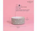 Mason Cash Polka Dot Dog Bowl, Sage, 18cm