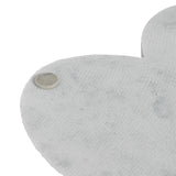 Rinkit White Heart Marble Chopping Board - 27cm x 25cm