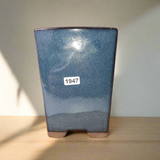 Yorkshire Bonsai Blue Glazed Cascade Bonsai Pot - 11cm
